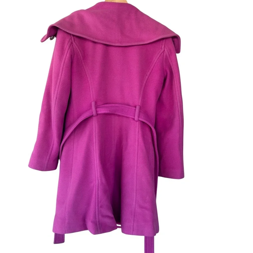Coach Angora Wool Peacoat Fuschia Pink Size XS-Women